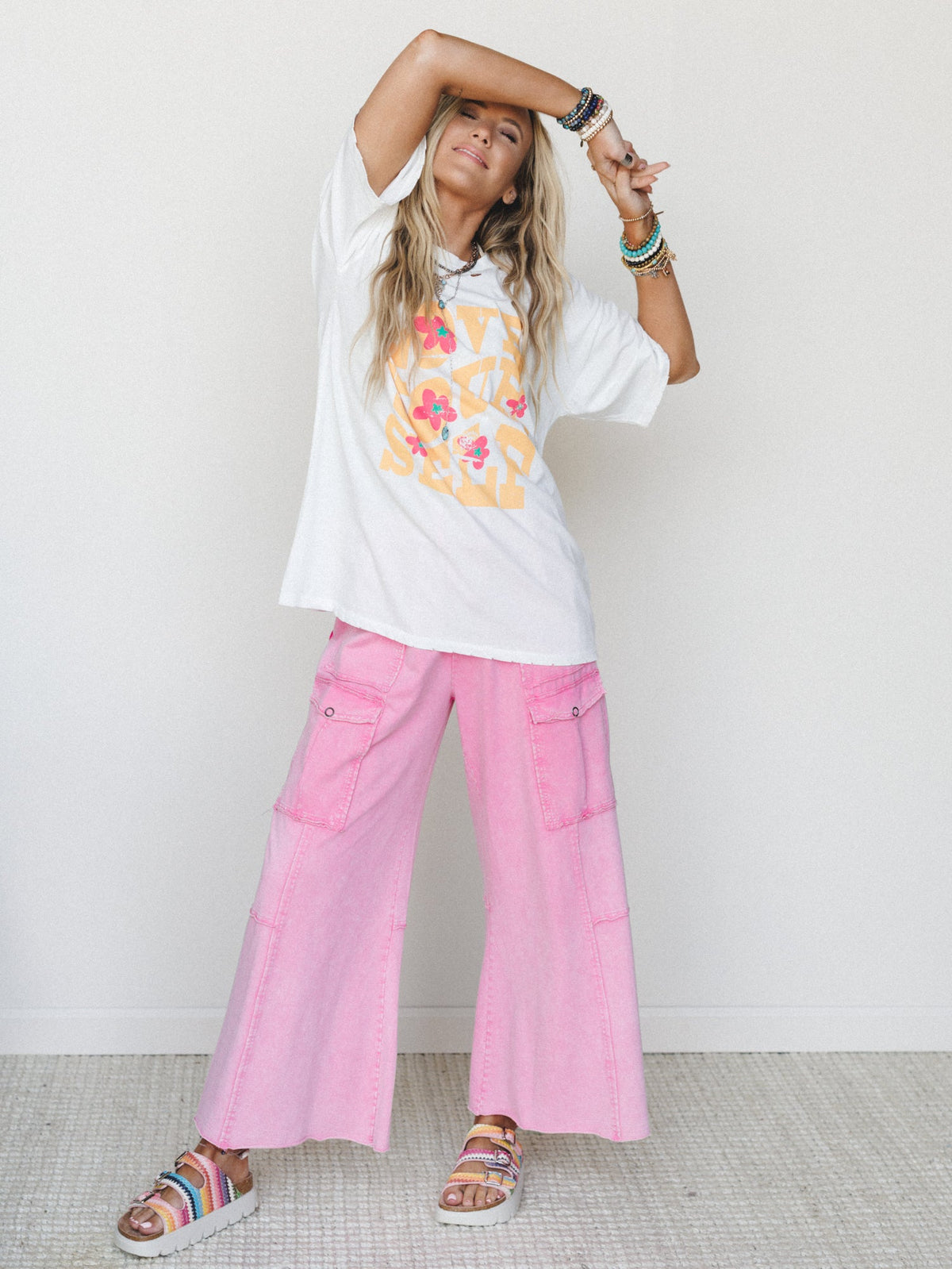 Big Love Distressed Graphic Tee - Ivory
