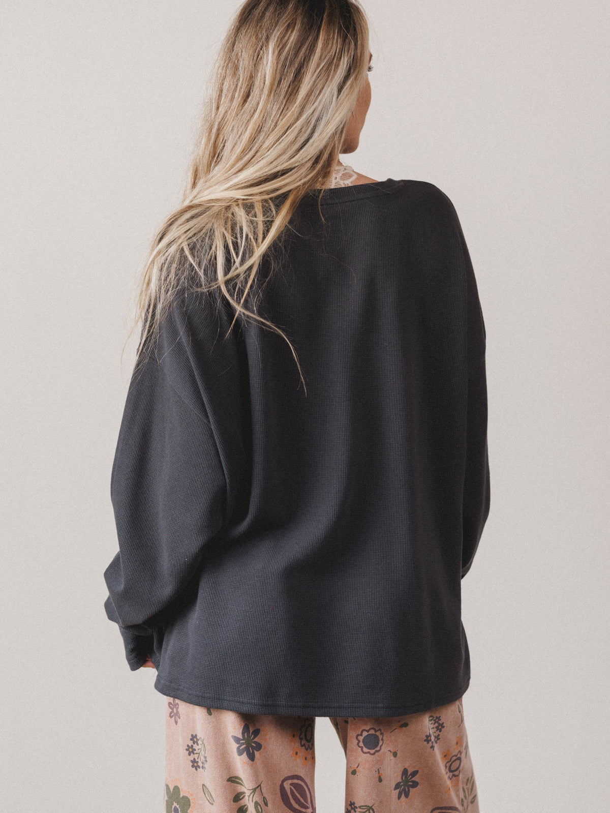 Birds Of A Feather Long Sleeve Tee - Charcoal