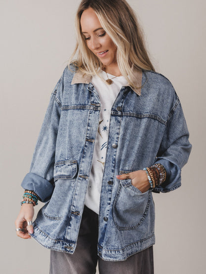 Blue Jean Baby Barn Jacket  - Washed Denim