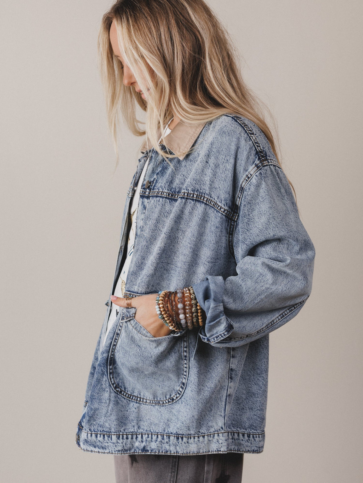 Blue Jean Baby Barn Jacket  - Washed Denim