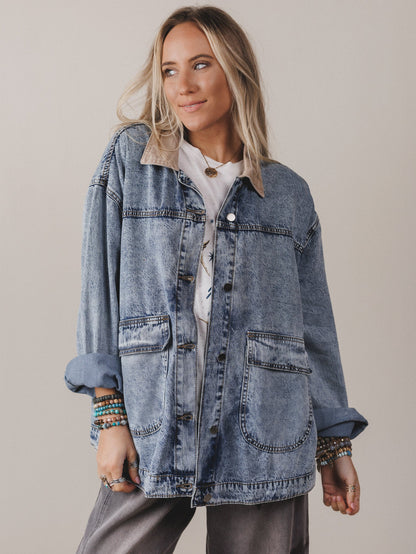 Blue Jean Baby Barn Jacket  - Washed Denim