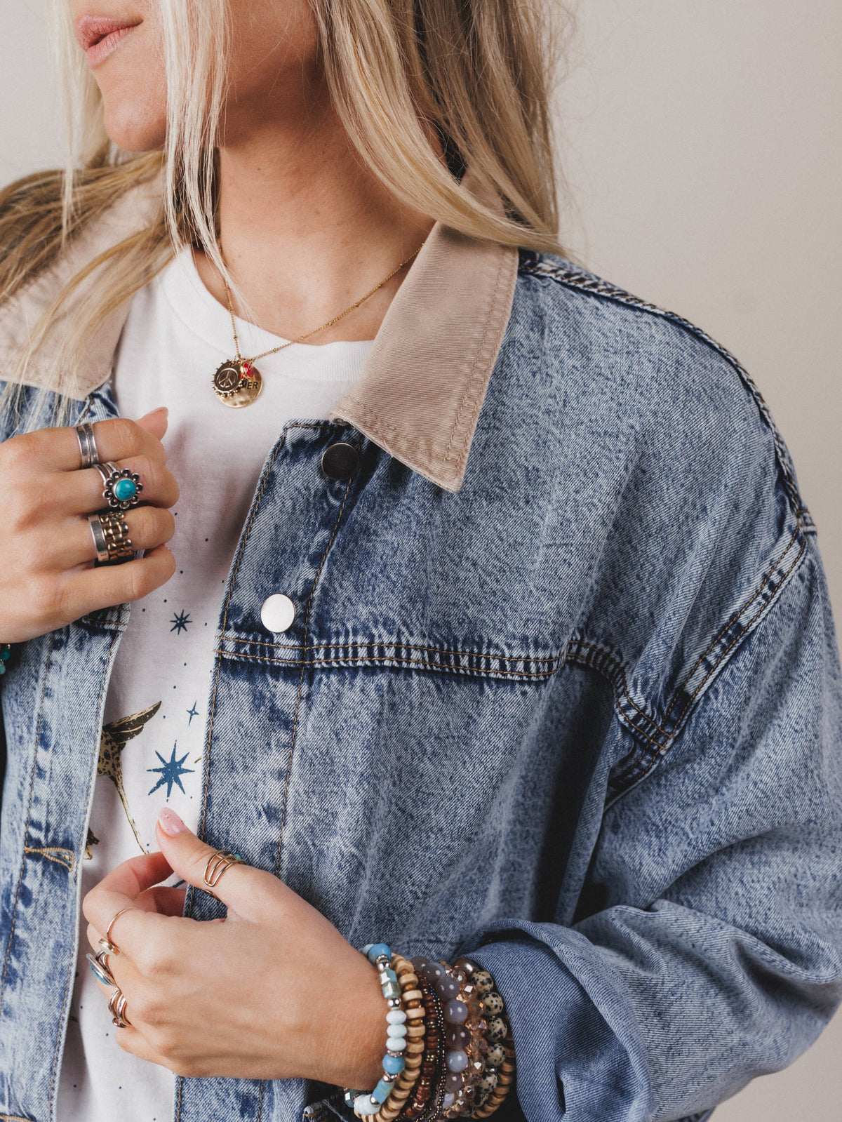 Blue Jean Baby Barn Jacket  - Washed Denim