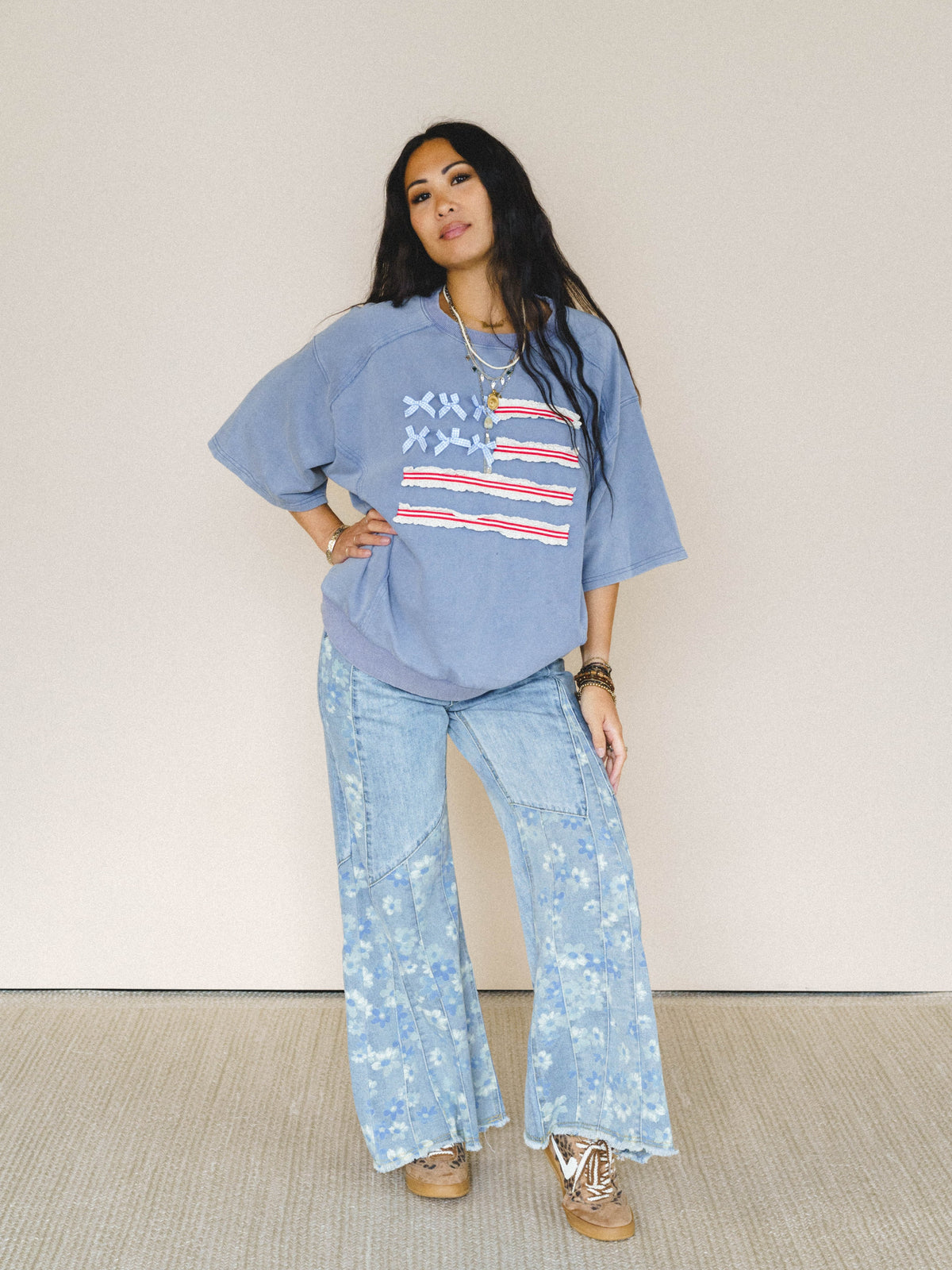 Americana Top - Washed Denim