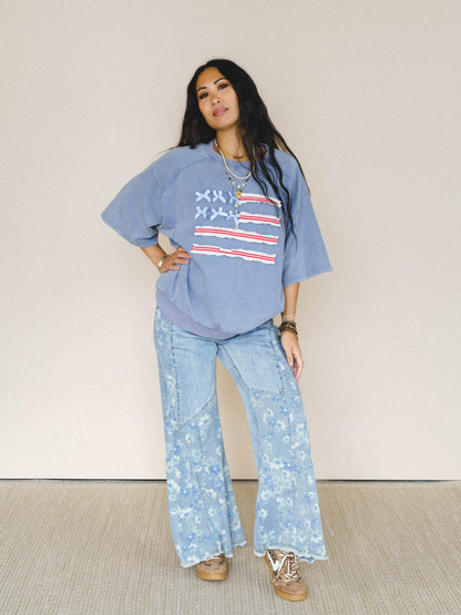 Americana Top - Washed Denim