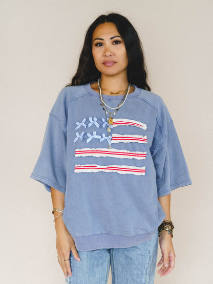 Americana Top - Washed Denim