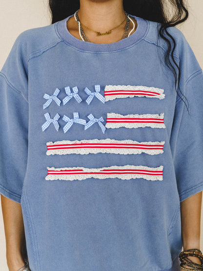 Americana Top - Washed Denim