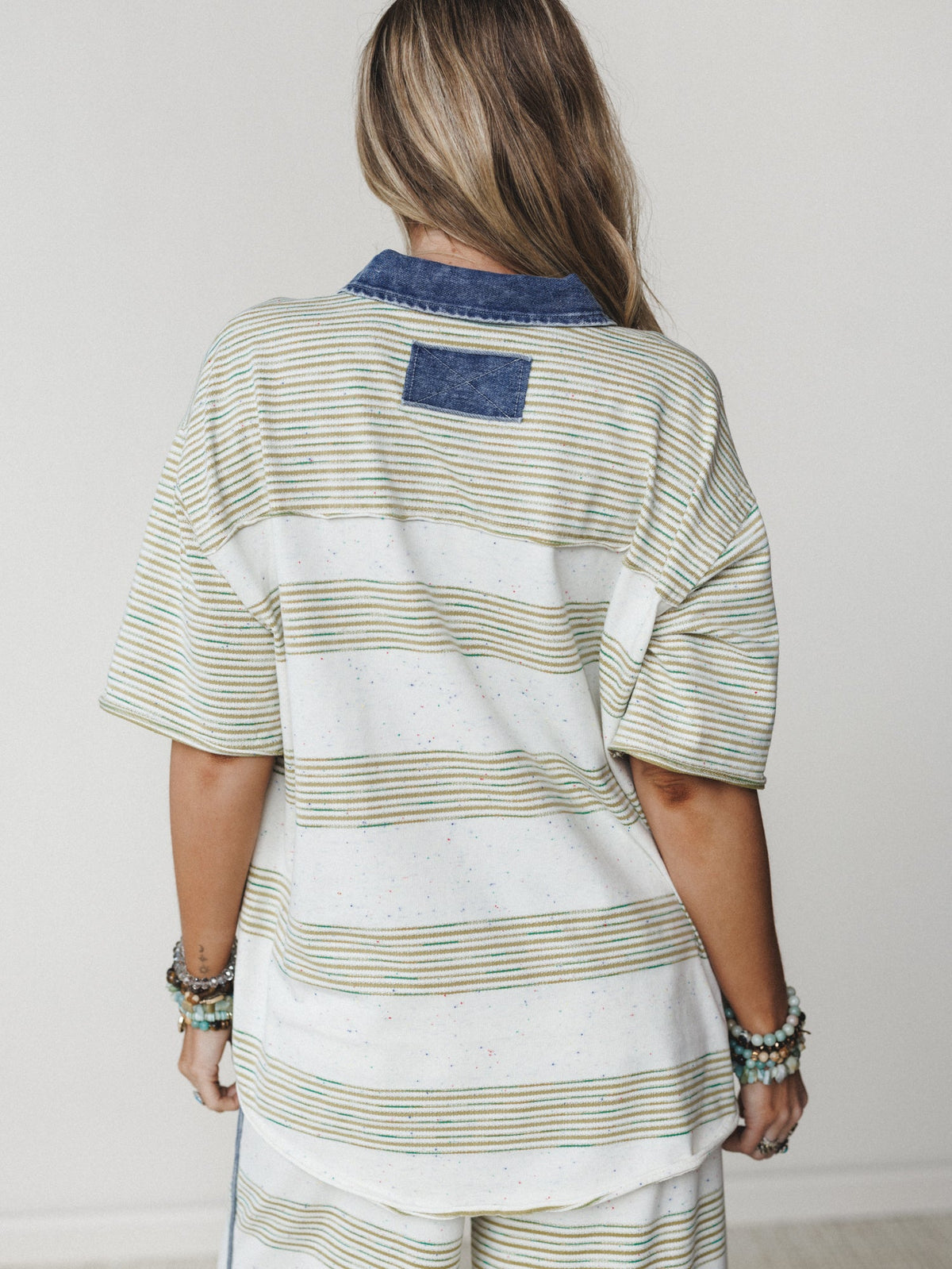 Clementine Collared Tee - Olive