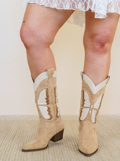 Fairy Butterfly Boot - Almond