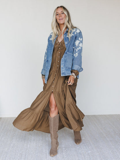 Desert Soul Button Up Dress - Camel