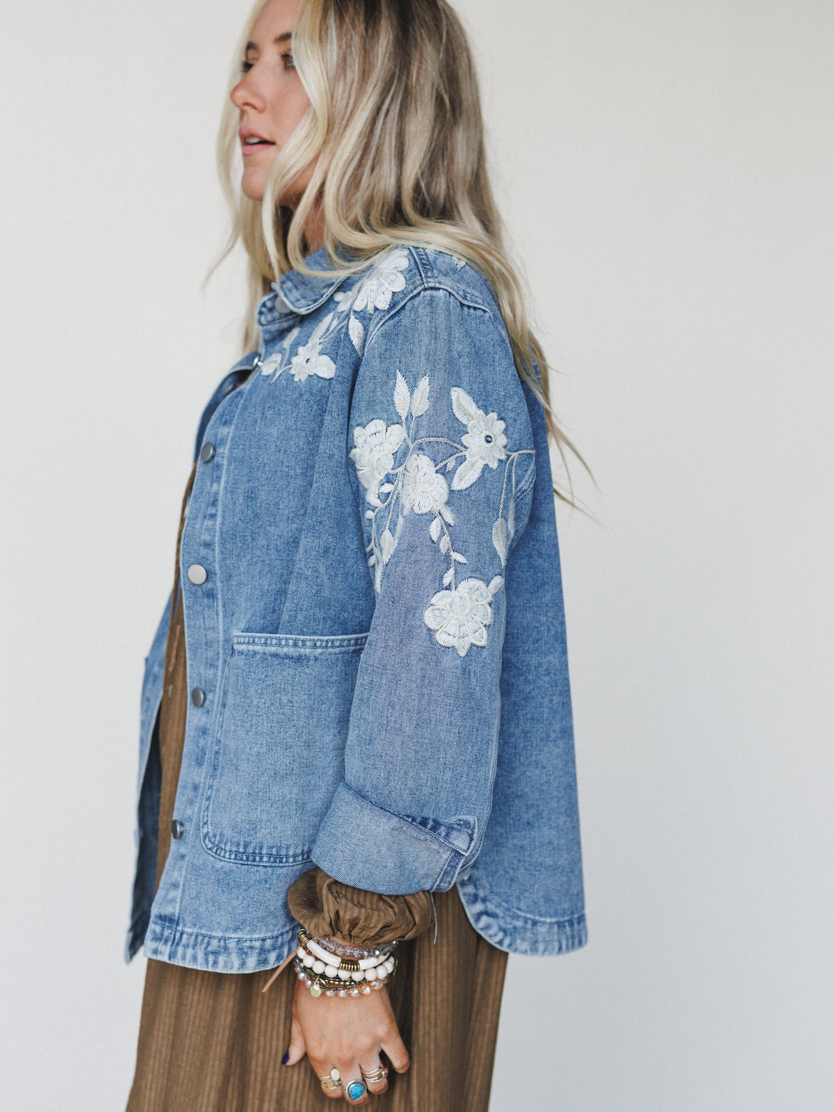 Bronco Blossom Jacket - Denim