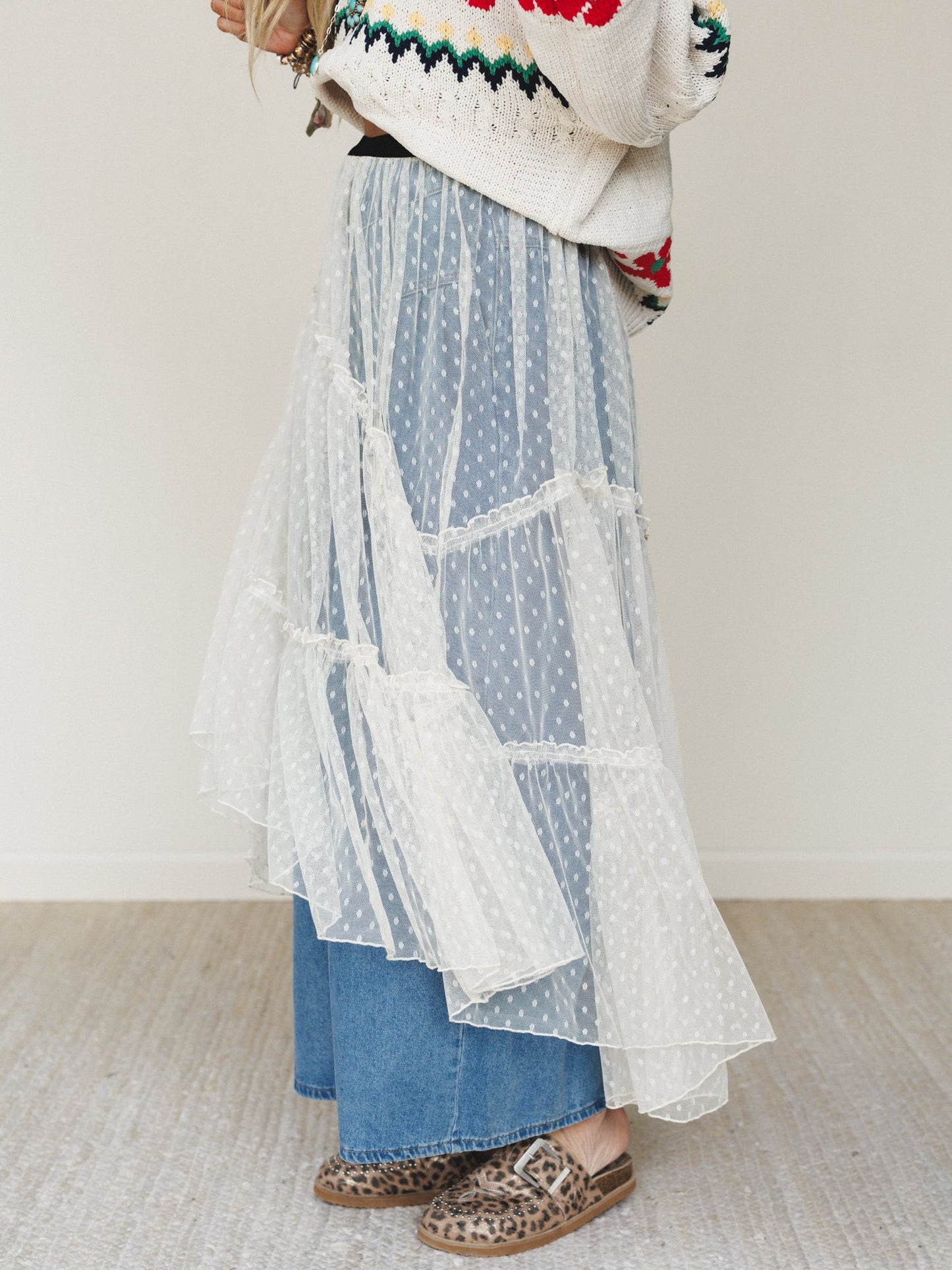 First Light Lace Skirt - Natural
