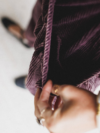 Corduroy Cat 2 Piece Bundle - Burgundy