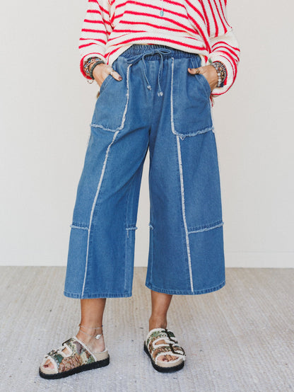 Cozy Blues Denim Pants  - Denim