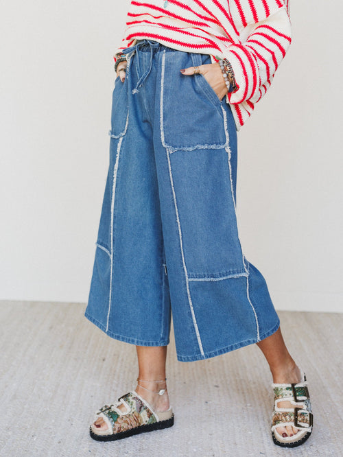 Cozy Blues Denim Pants  - Denim
