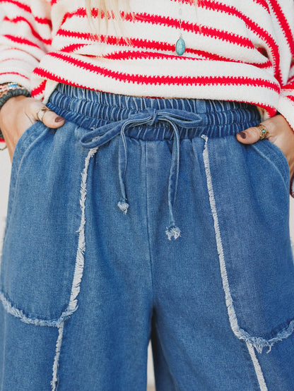 Cozy Blues Denim Pants  - Denim