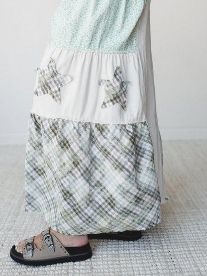 Coastal Chill Wide Leg Pants - Oatmilk Multi