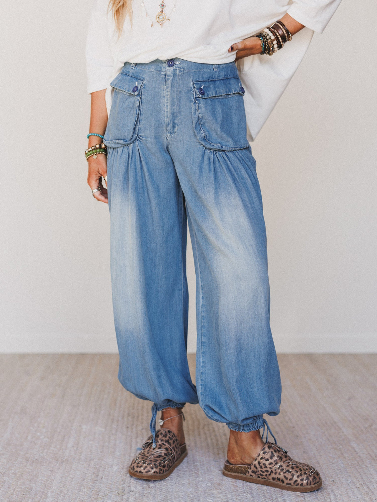 East Bay Loose Fit Cargo Jeans - Denim