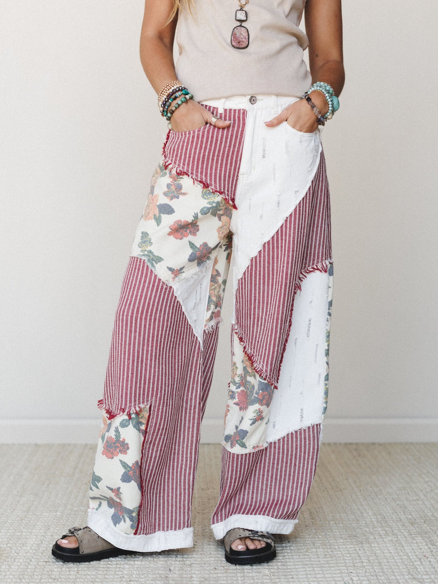 Goldenrae Pants - Red Multi