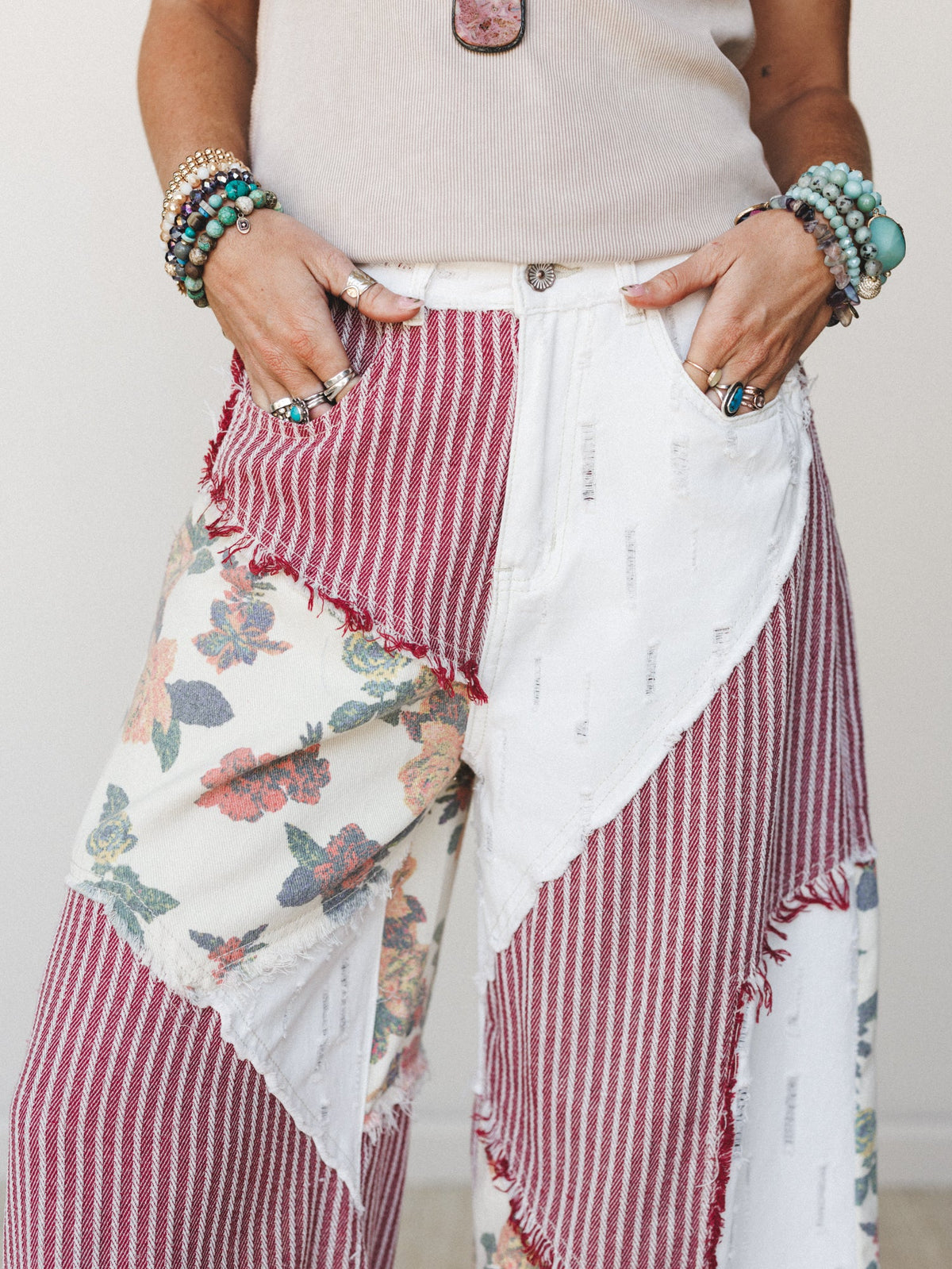 Goldenrae Pants - Red Multi