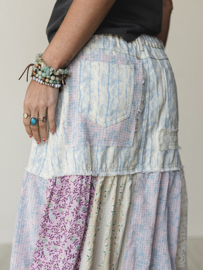 Color Hues Maxi Skirt - Blue Multi