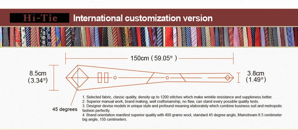 Hi-Tie Designer Silk Wedding Tie For Men Blue White Plaid Handky Cufflink Set Fashion Necktie For Men Business Party Wholesale