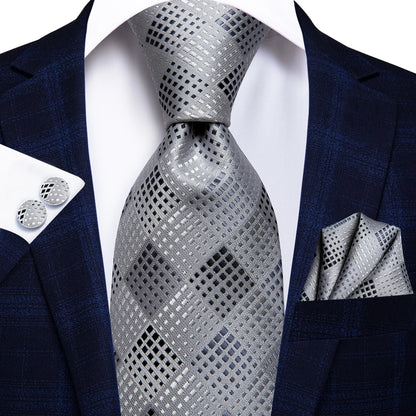 Hi-Tie 8.5cm Business Black Solid Paisley 100% Silk Men's Tie Neck Strip Ties for Men Formal Luxury Wedding Neckties Gravatas