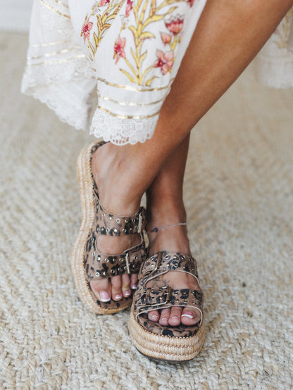 Holly Platform Slide - Leopard