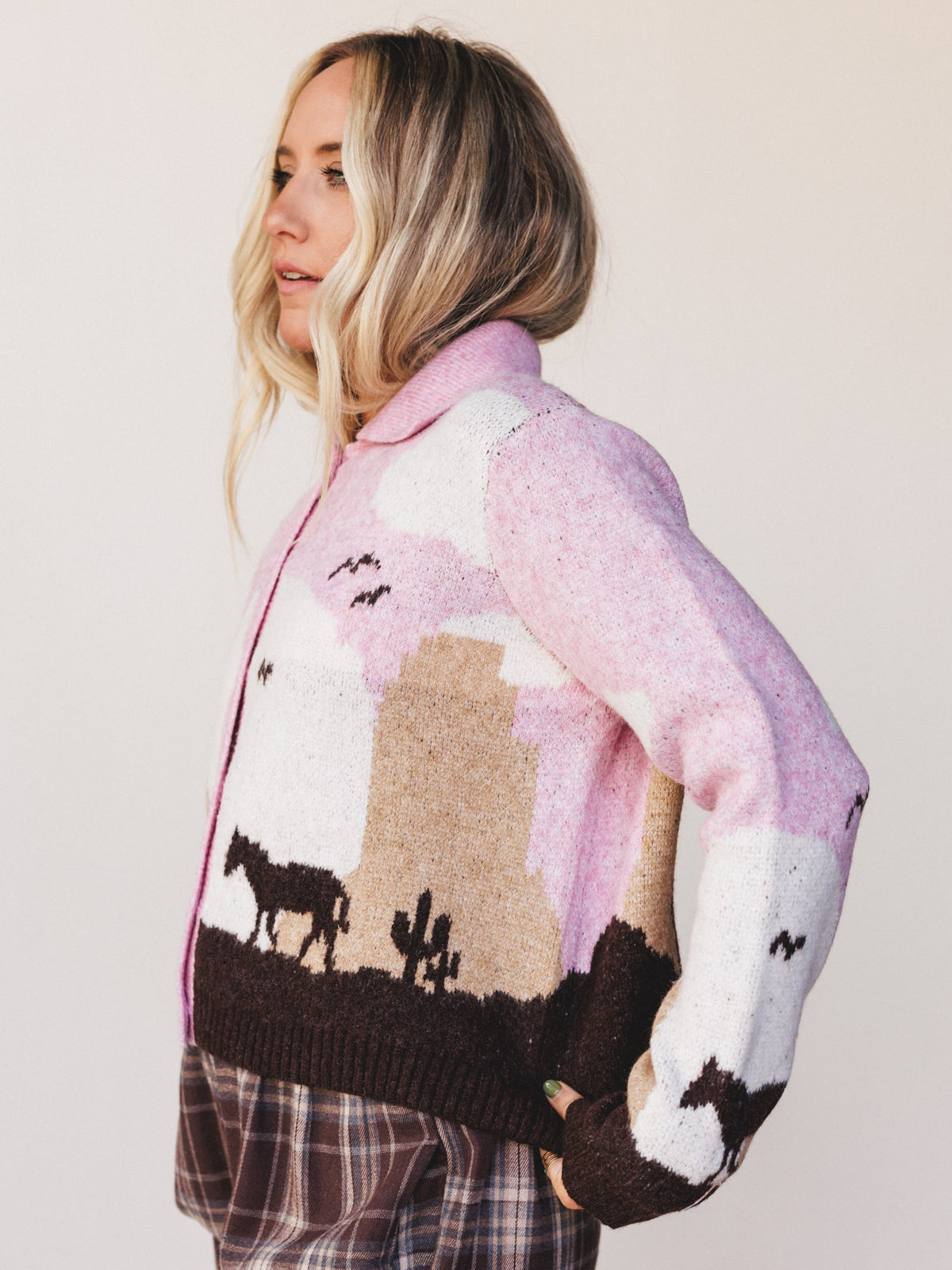 Blush Canyon Cardigan Sweater - Pink