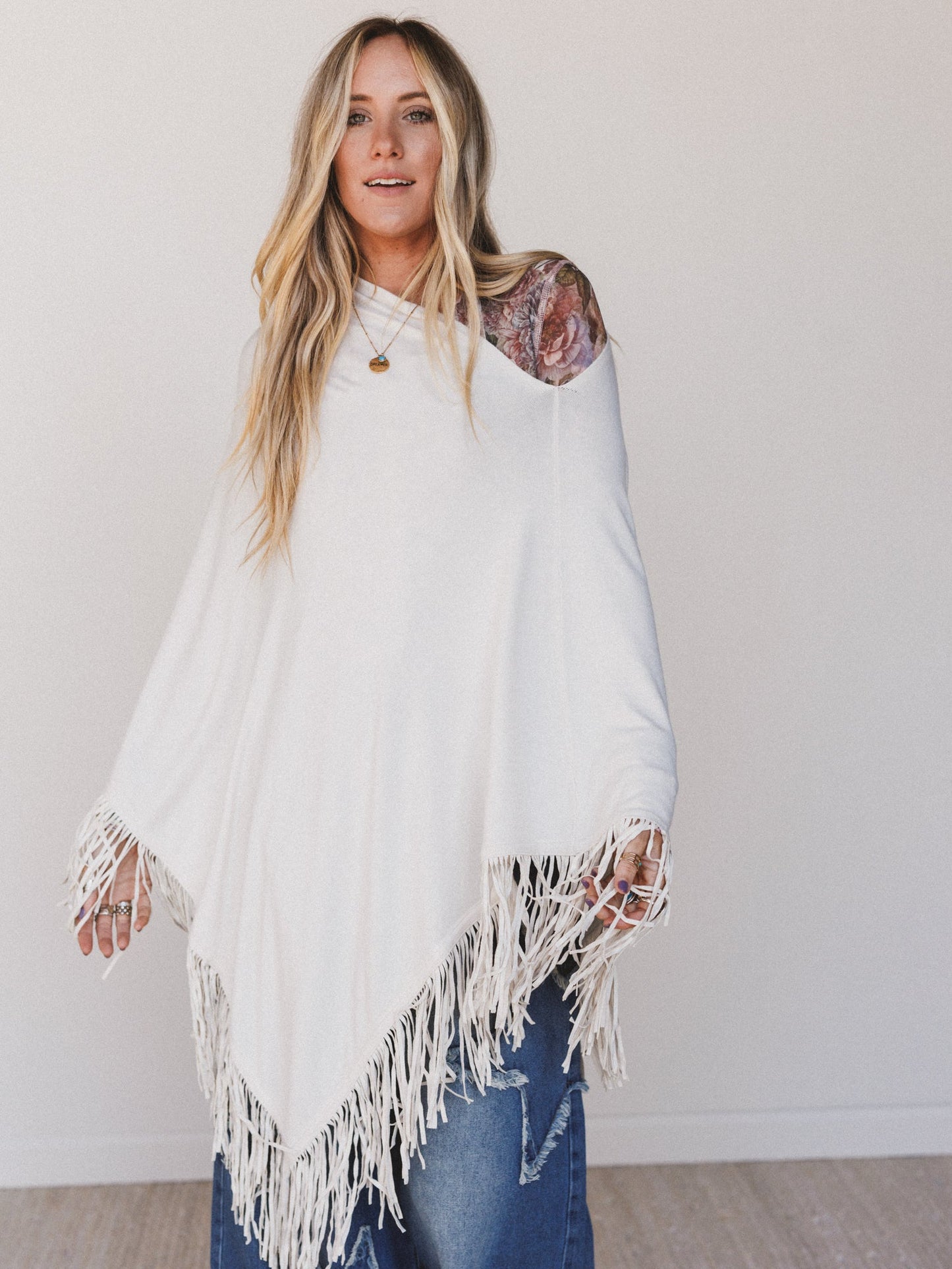 Dream Catcher Poncho - Vanilla