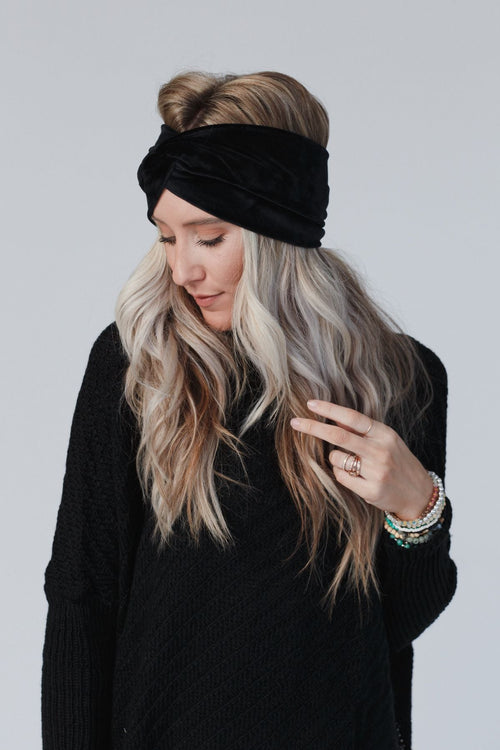 Everyday Velvet Headband - Black