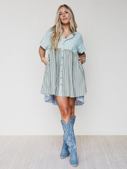 Daylight Escape Dress - Mint Combo