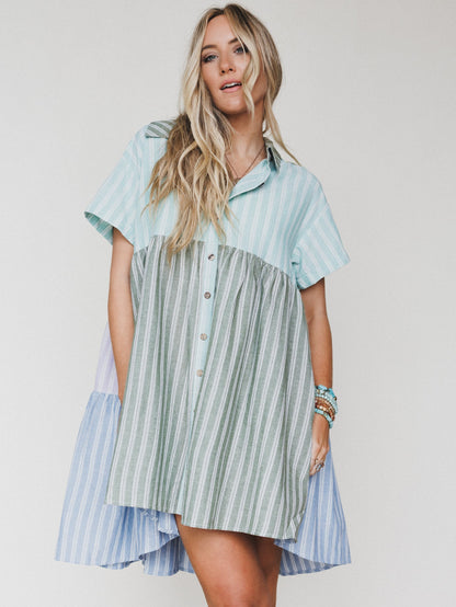 Daylight Escape Dress - Mint Combo