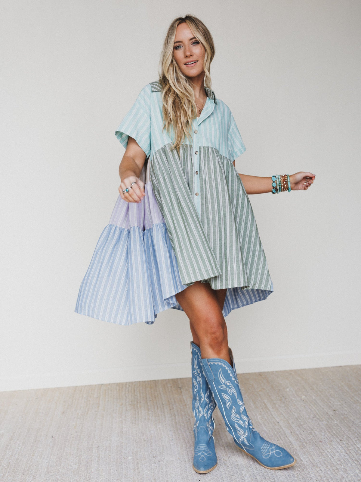 Daylight Escape Dress - Mint Combo