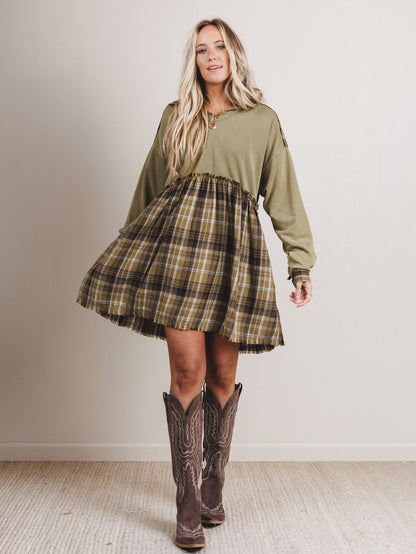 Amber Loom Dress - Olive