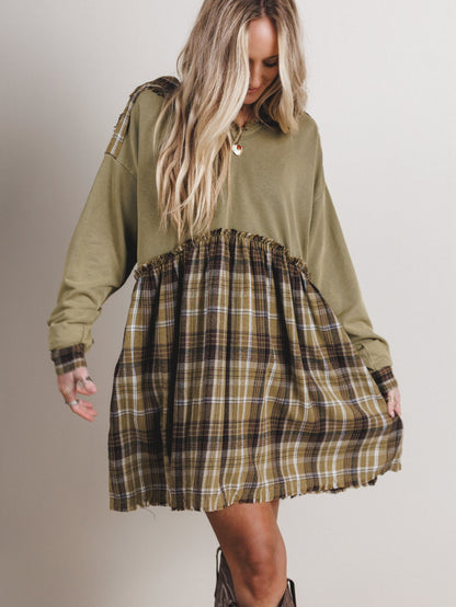 Amber Loom Dress - Olive