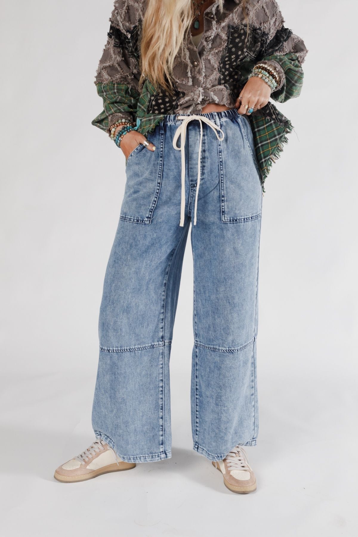 Highway Dreamers Wide Leg Pants - Denim