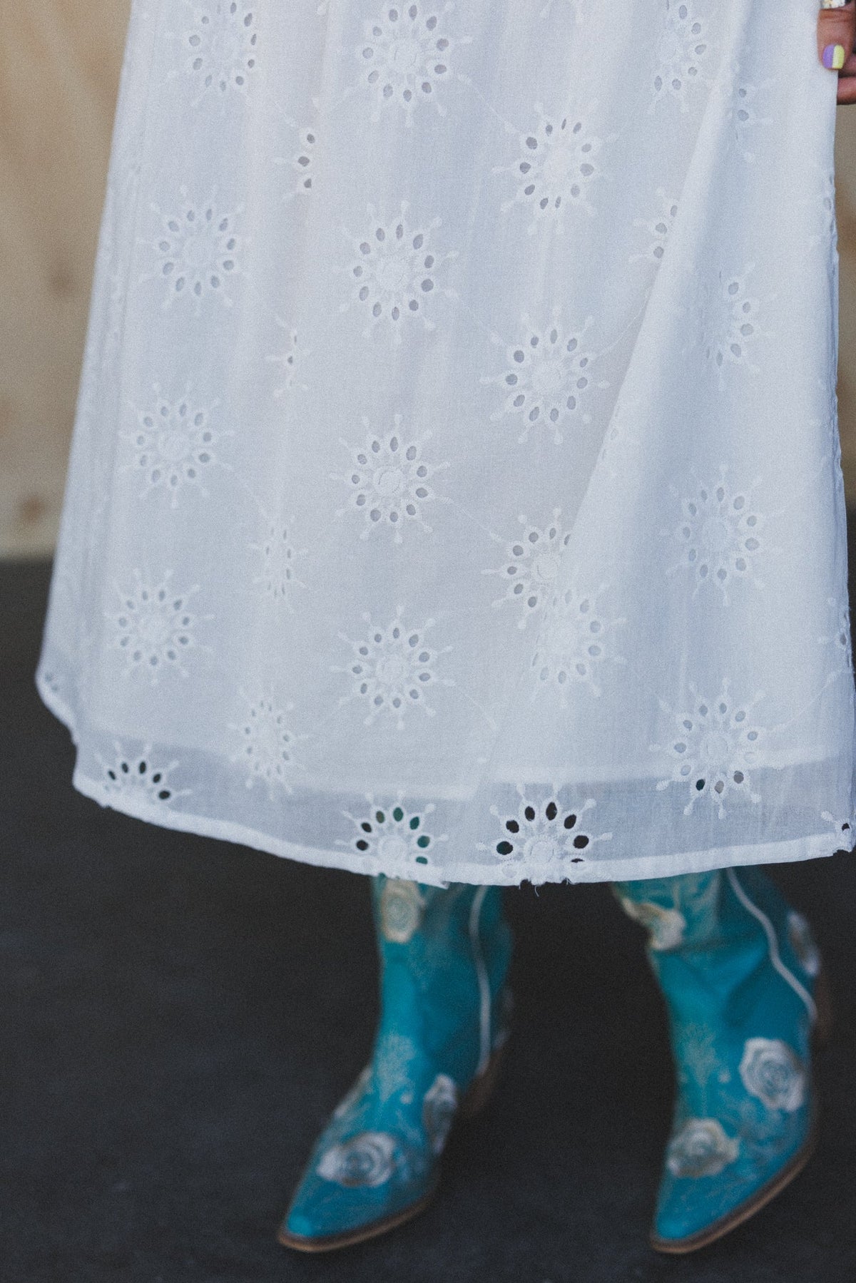 Briley Eyelet Skirt - Off White