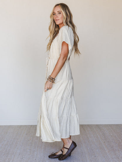 Dandelily Tiered Maxi Dress - Natural