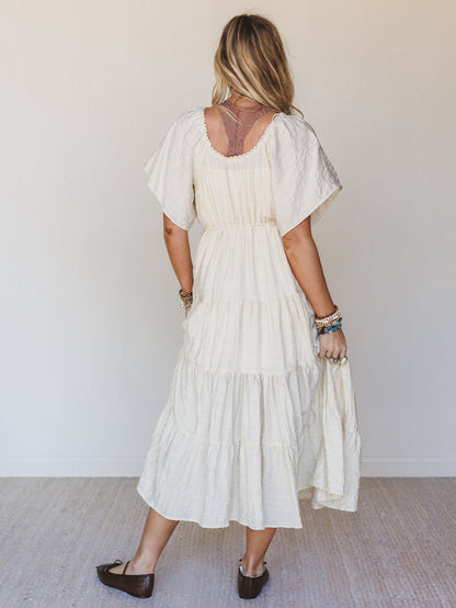 Dandelily Tiered Maxi Dress - Natural