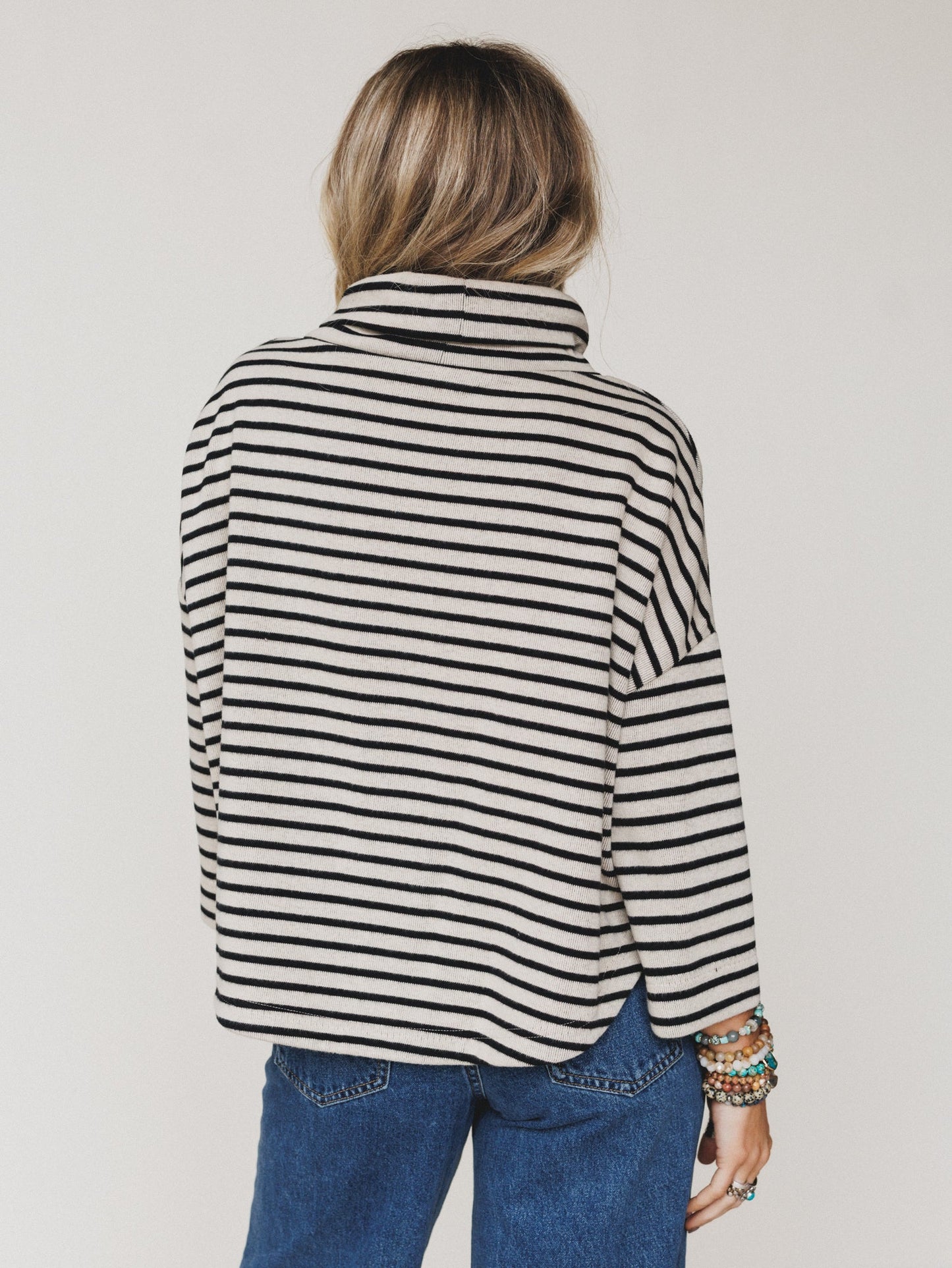 Brunch Club Striped Top - Taupe Multi