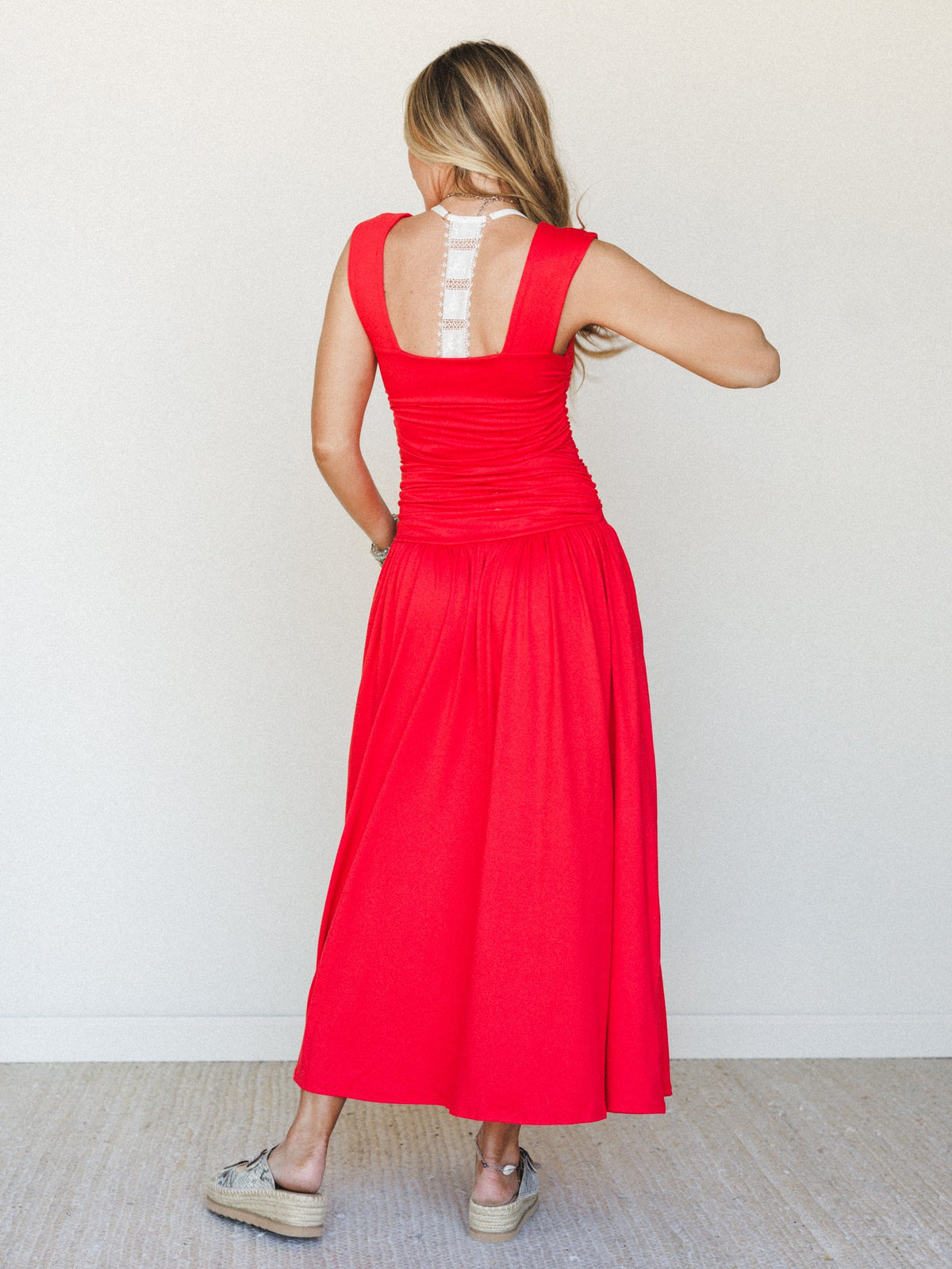 Here for Sunshine Dress - Cherry Tomato