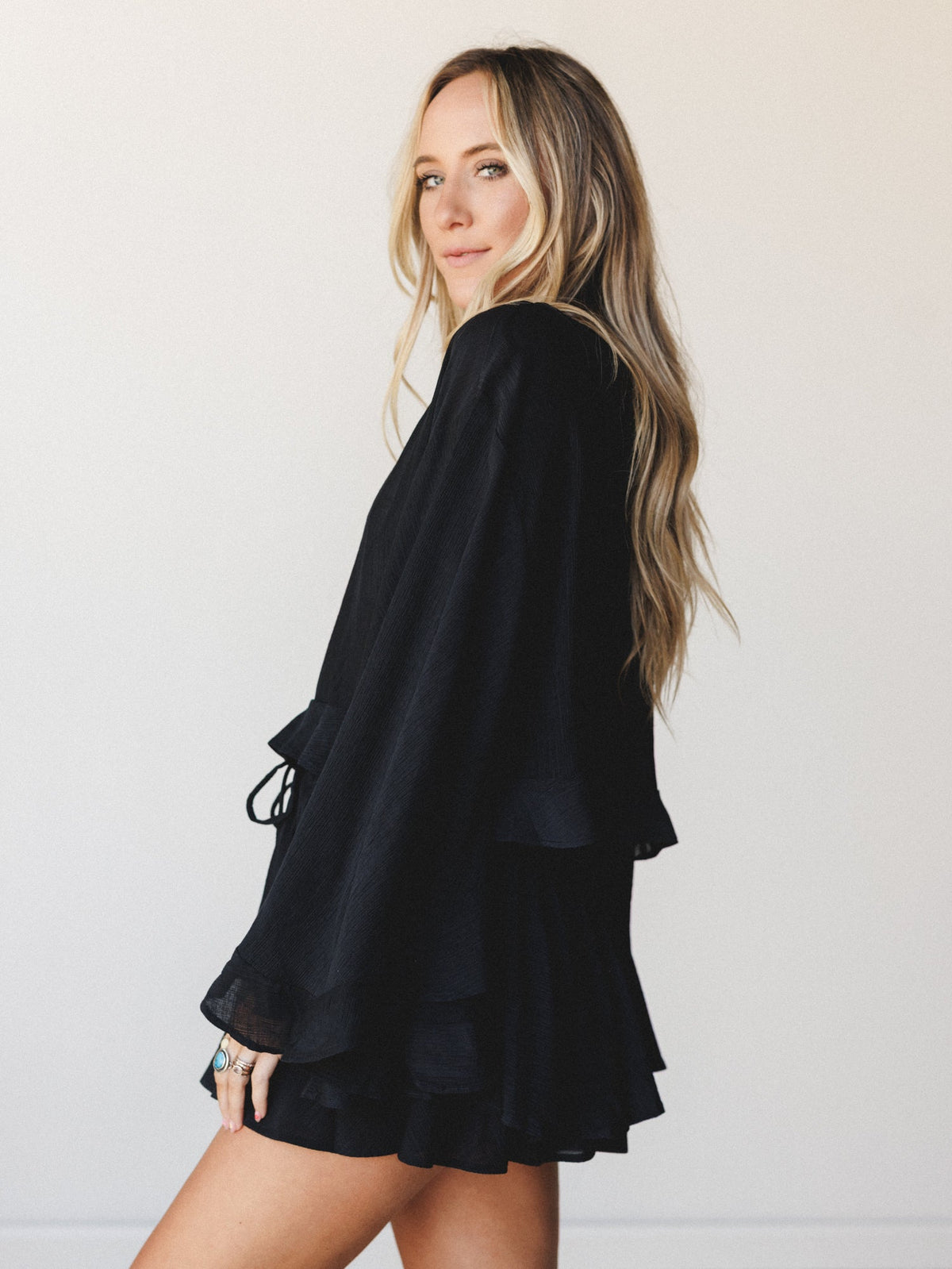 Anaya Poncho - Black