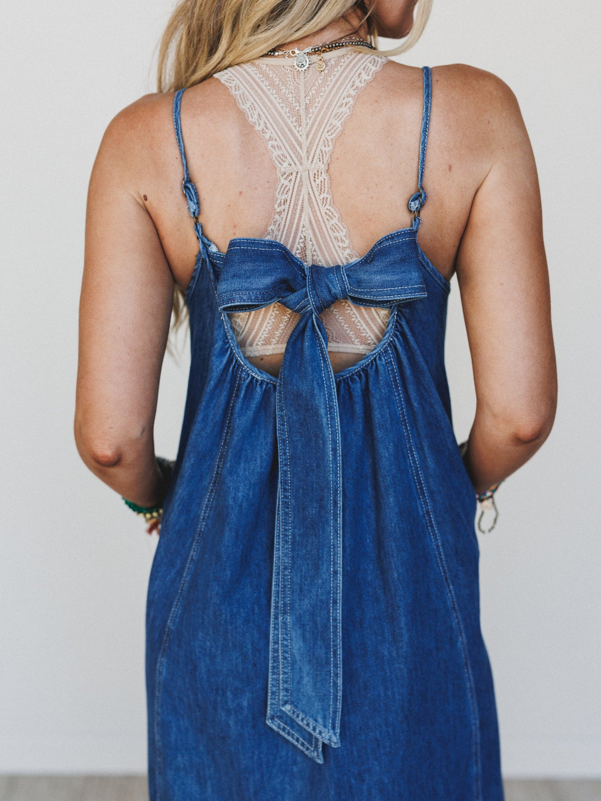 Bowtied Belle Maxi Dress - Cobalt