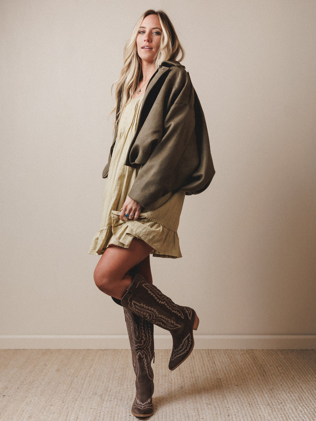 Blossom Dress  - Olive