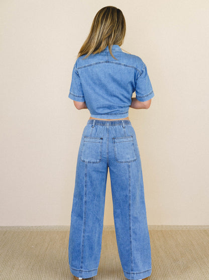 Around Town Denim Set - Cloud Wash