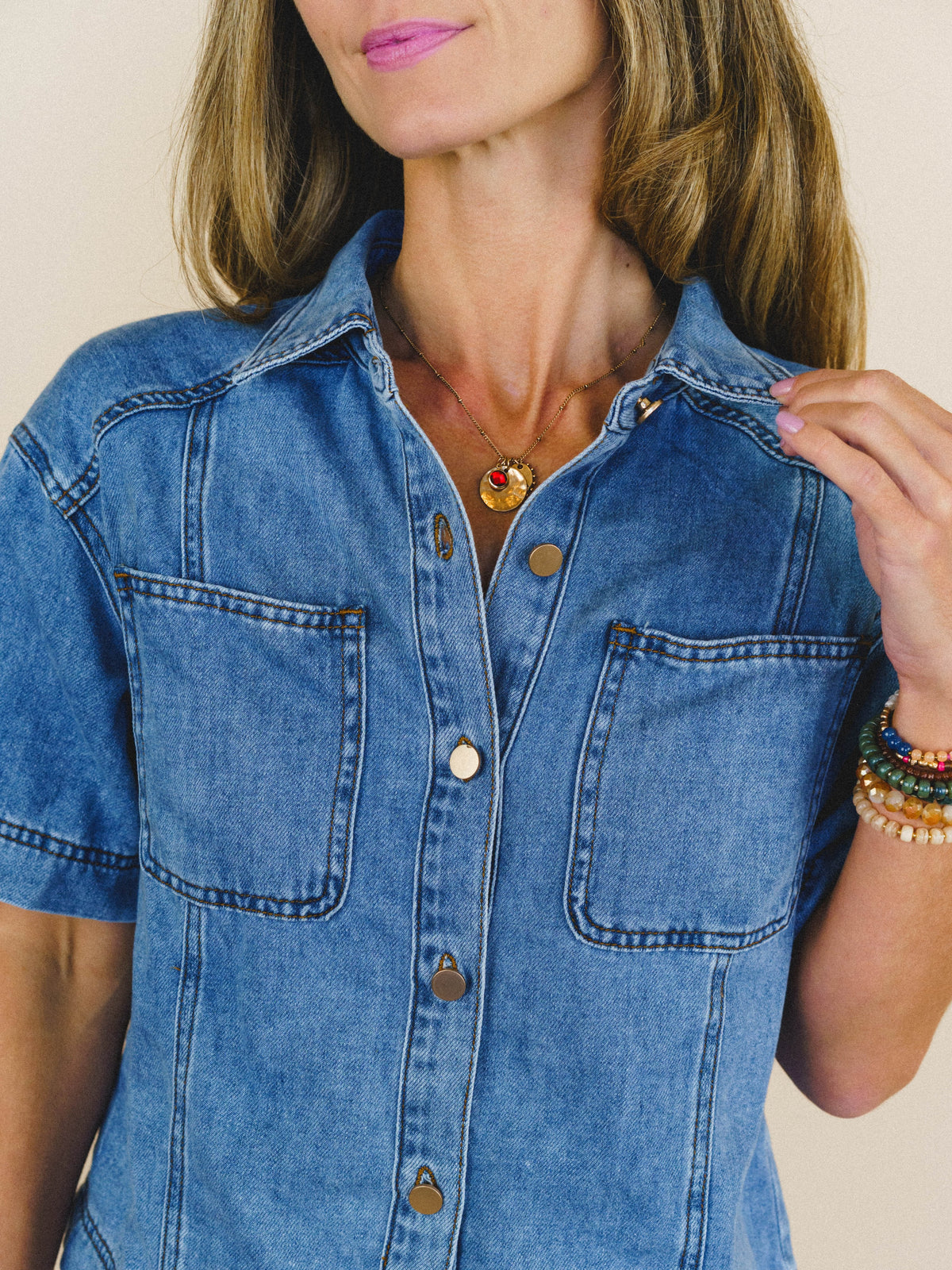 Around Town Denim Set - Cloud Wash