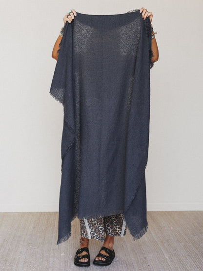Cabin Calling Blanket Scarf - Blue