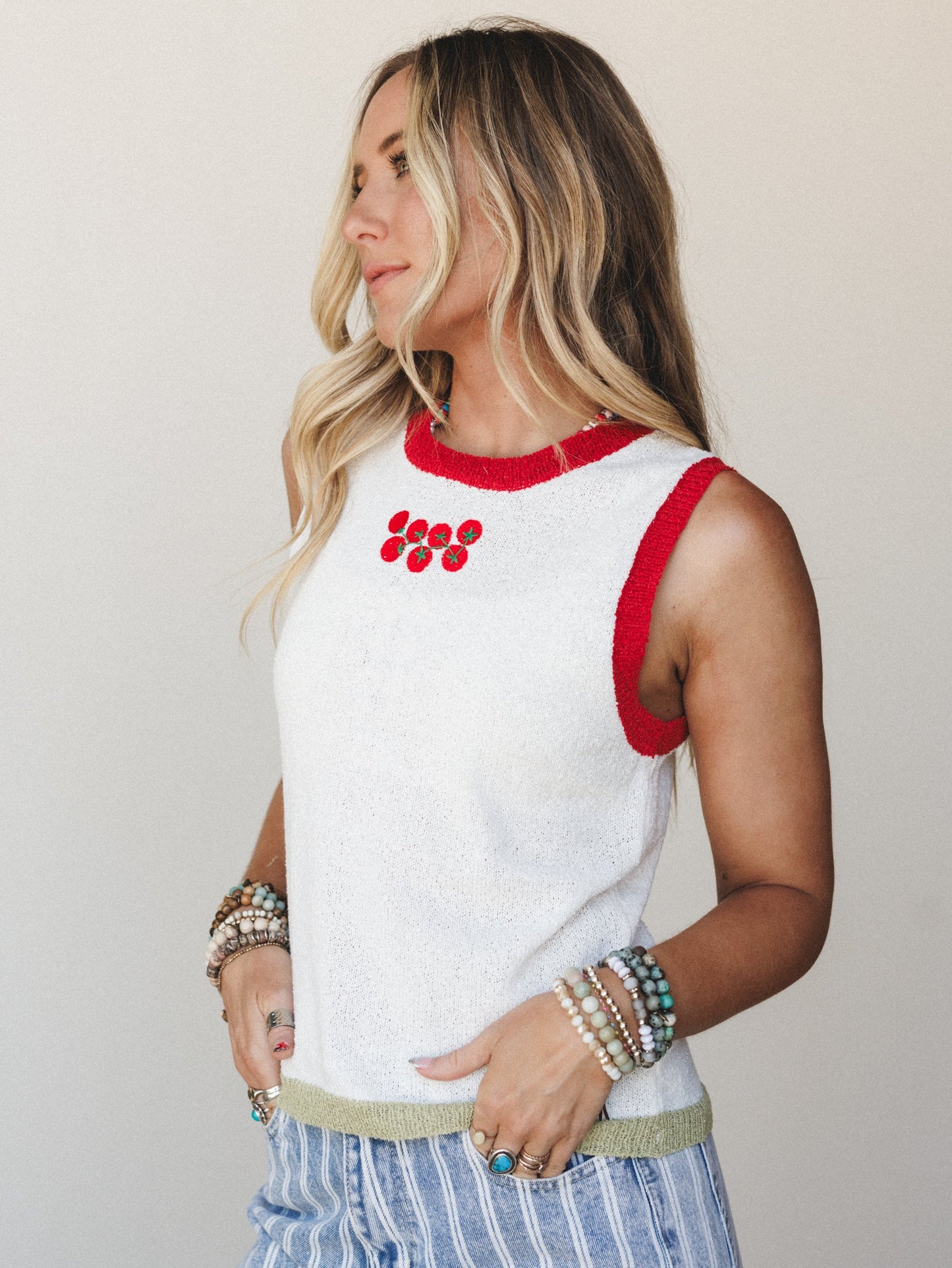 Favorite Things Knitted Tank - Off White