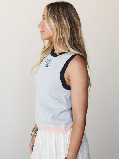 Favorite Things Knitted Tank - Pale Blue