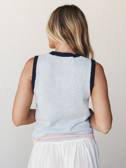 Favorite Things Knitted Tank - Pale Blue